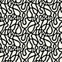 Wall Mural - Vector seamless pattern. Free form organic shapes. Stylish structure of natural spots. Hand drawn abstract background. Can be used as swatch in Illustrator. Monochrome spotty print.