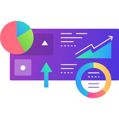 Economic growth icon finance and business vector