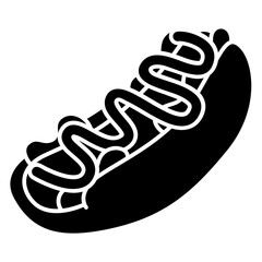 Poster - hotdog fastfood icon