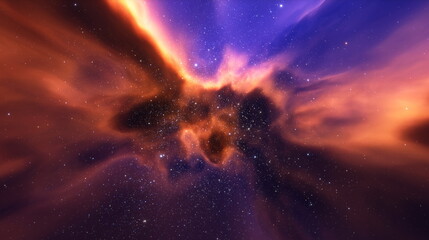Wall Mural - cosmos is a nebula of gas, stars planets and galaxies. expansion of the universe 3d render