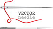 needle with thread / vector illustration