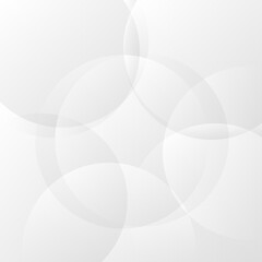 Fototapete - Abstract white and gray gradient background. Modern minimalist design. Vector illustration with simple shapes like circle, square, rectangle. Monochrome light 3d futuristic design