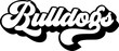 Bulldogs lettering for t-shirt personalization