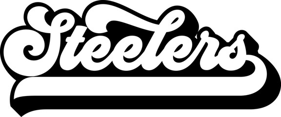 Sticker - Steelers lettering for t-shirt personalization