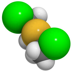 Canvas Print - mustard gas (Yperite, bis(2-chloroethyl) sulfide) structure