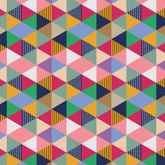 Abstract geometric colorful triangle pattern vector design