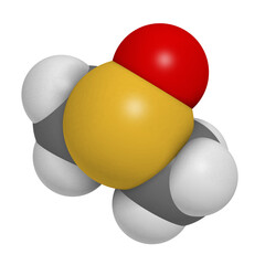 Wall Mural - dimethylsulfoxide (DMSO) solvent molecule, chemical structure.