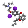 © molekuul.be - Amiodarone antiarrhythmic drug, chemical structure.