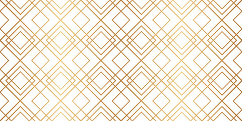 Diamond seamless pattern. Repeated gold fancy background. Modern art deco texture. Repeating gatsby patern for design prints. Repeat geometric wallpaper. Abstract geo lattice. Vector illustration