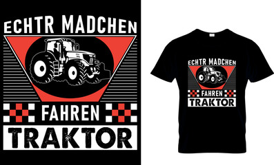 Wall Mural - echtr madchen fahren traktor ...t-shirt design template