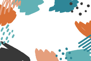 Naklejka na meble フレーム素材_アブストラクト_レトロカラー