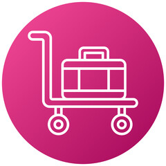 Wall Mural - Luggage Cart Icon Style