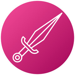 Wall Mural - Dagger Icon Style