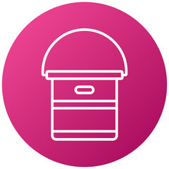 Sticker - Water Bucket Icon Style