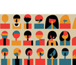 © Llama-World-studio - Illustration containing representatives of different races in defense of human rights. Vector image of people of different skin color and ethnicity together.