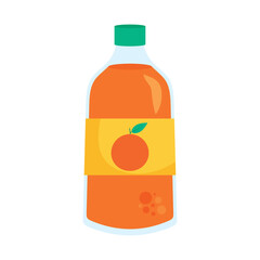 Canvas Print - orange juice bottle