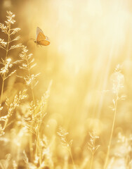 Aufkleber - Art blurred background sunny autumn nature landscape