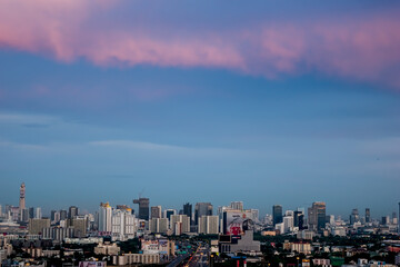 country skyline at sunset