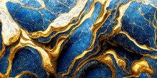 Blue And Gold Precious Surface