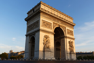 Wall Mural - The famous Triumphal Arch at sunny day , Paris, France.