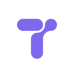 Letter T technology modern creative logo design