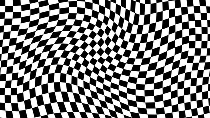 Groovy retro pattern background in psychedelic checkered backdrop style. A chessboard in a minimalist abstract design with a 60s 70s aesthetic vibe. hippie style y2k. funky print vector illustration
