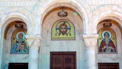 Wall Mural - Mosaic decorations inside Saint Sava Church in Belgrade, Serbia.