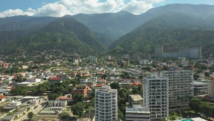 Wall Mural - Aerial Panoramic view of Caraballeda de la Costa coastline, Vargas State, Venezuela.
