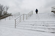 Stairs in the snow