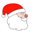 Hand drawn cartoon style various emotions of santa claus head with transparent background for decoration christmas holiday celebration content concept