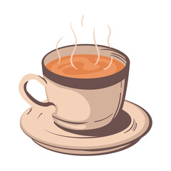 Sticker - orange coffe cup