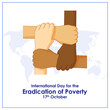 vector illustration for international day for the eradication of poverty