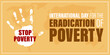 vector illustration for international day for the eradication of poverty
