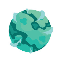 Wall Mural - green planet design