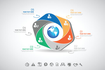 Data business infographic vector template