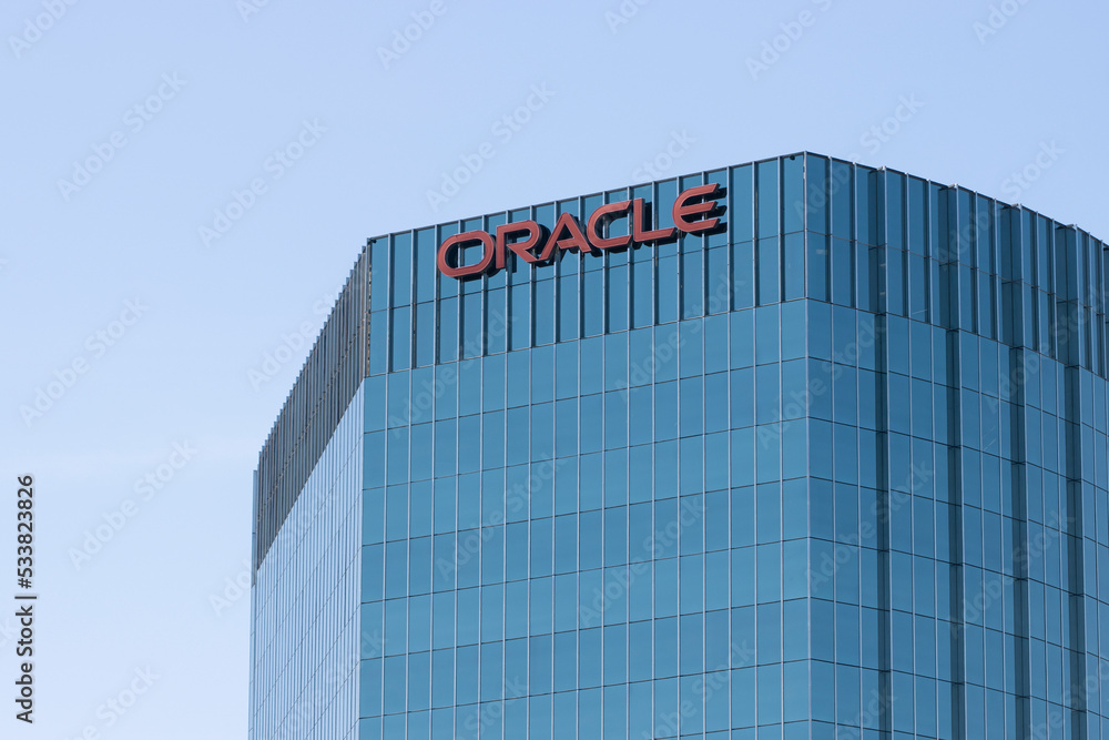 Irvine, CA, USA - May 6, 2022: Exterior view of the office building of ...