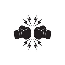 Boxing Gloves Logo Vector Icon Illustration