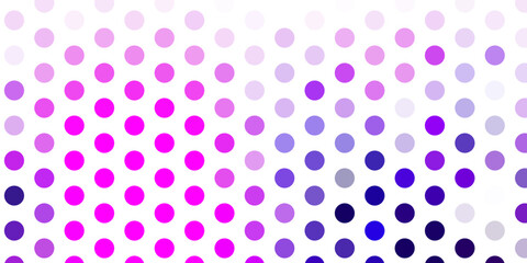 Wall Mural - Light purple vector backdrop with dots.