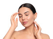 © New Africa - Beautiful young woman with perfect skin on white background