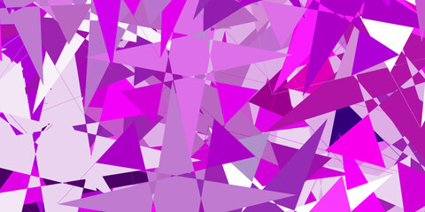 Light Purple, Pink vector template with triangle shapes.