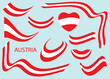 © olenadesign - flag of Republic of Austria - vector ribbons and curved shapes