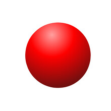 Red Ball Isolated On White Background