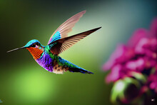 Hummingbird In Flight