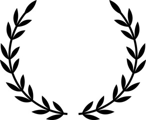 laurel wreath design illustration isolated on transparent background