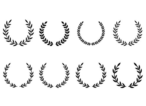 laurel wreath vector design illustration isolated on white background
