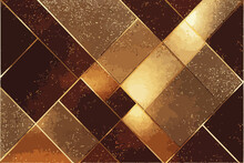 Abstract Square Shaped Brown Luxury Background