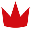 Crown icon. Red king hat. Royal symbol
