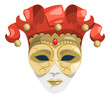 Venetian mask icon. Traditional Italian culture festival symbol