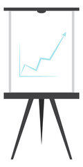 Wall Mural - flip chart board with data statistics diagram. presentation symbol