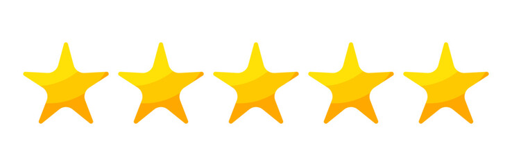 Five stars rating button